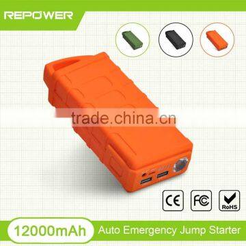 2015 hot sale Diesel/Gasoline lithium battery 12V jump starter car battery charger power bank