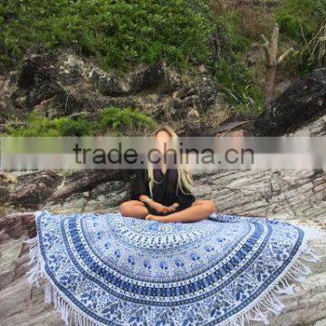 Cotton Hippie Beach Throw Round Mandala Tapestry Indian Dorm Decor Roundie Beach Throw