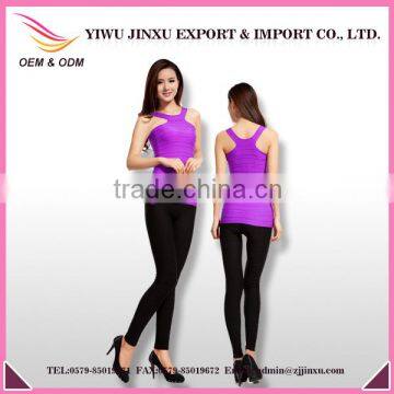 Women Tight Fitness Gym Wear Sleeveless Seamless Yoga Suits