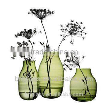 Green cheap wholesale glass vases