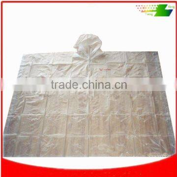 50"*80" transparent pvc rain cape poncho