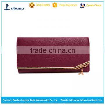 Wholesale Fashion Lady Buckle Long Clutch Purse 3 Fold Wallet Card Women photo-6