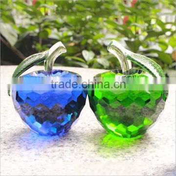 Fashion K9 Colorful Crystal Apple For Wedding Gift