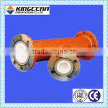 Mining slurry alumina ceramic lined wear resistant steel tee tube