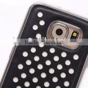 Phone Case Empty Thread Polka Dot PU+ TPU Wallet Case With Stand, For Samsung Galaxy S6 Edge Leather Case photo-6