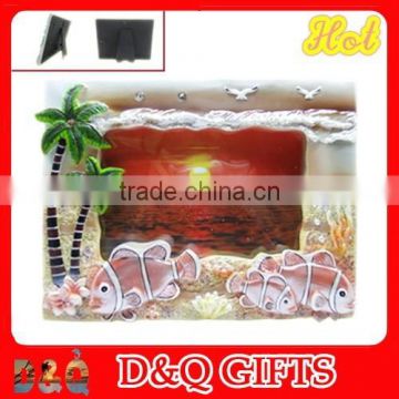 Resin tropical fish photo frames souvenirs with shining surface