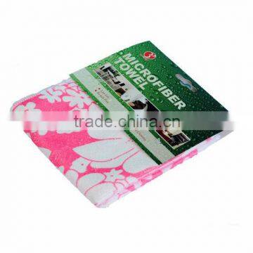 Microfiber printed large hand towel for Australia market