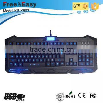 3 Color LED Backlit Waterproof Wired Gaming Keyboard photo-6