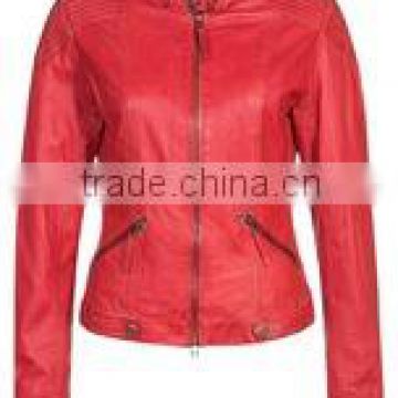 High Quality Genuine Ladies Winter Fashion Leather Jacket