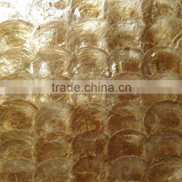 Gold capiz mother of pearl wall tile shell wall panel