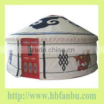 mongolia tent with white color