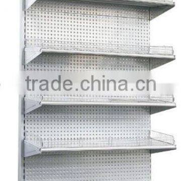 Perforated back panel shelf