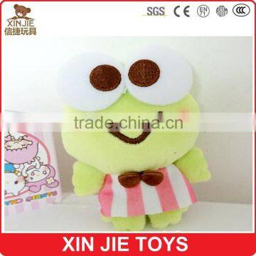 frog type plush keychain eco-friend plush material animal keychain customize soft keychain toys