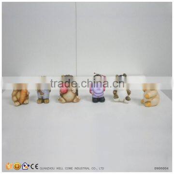 Personalized Handmade 6 Mods Small Animal Ceramic Figurines Wholesale