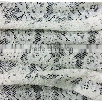 New cord white color fashion styles lace fabric,The newest nylon /rayon material lace fabric
