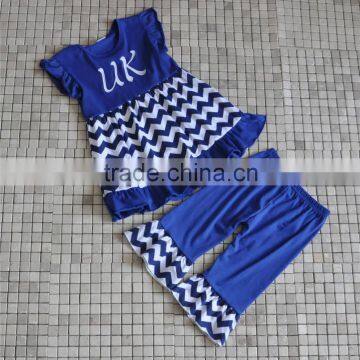 baby girl blue chevron UK football outfits