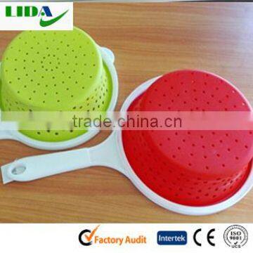 Hot Sale Silicone With PP Handle Foldable Silicone Basket KIT506 photo-3