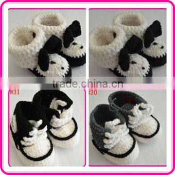 2015 new style handmade baby crochet wool shoes