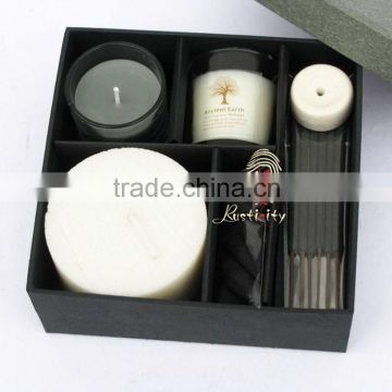 Scented candle sets with incense stick for home decoration