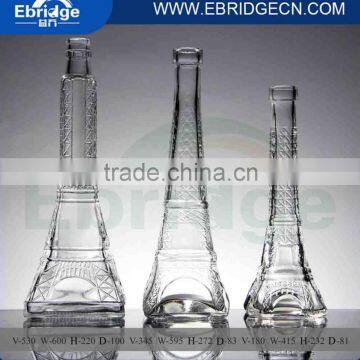 eiffel tower shaped alcohol bottle glass liquor wine bottle sale