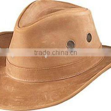 Mens leather hat cowboy bush stetson black brown 613