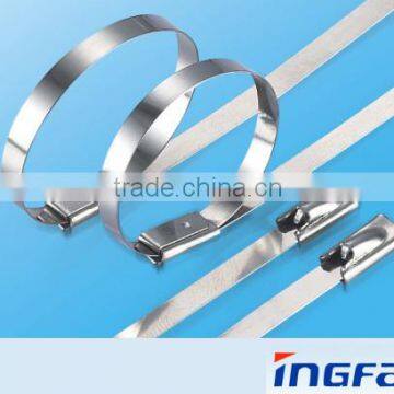 shipborne metal cable tie strap material 304/316 stainless length from 150mm to 1000mm