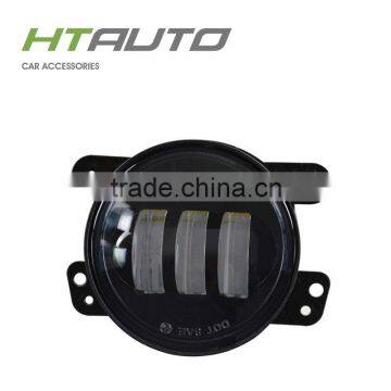 24W 12V Led Halo Round Fog Lamp For Truck 100% Waterproof Universal Fog Light Xenon Light with LED DRL Daytime Running Light