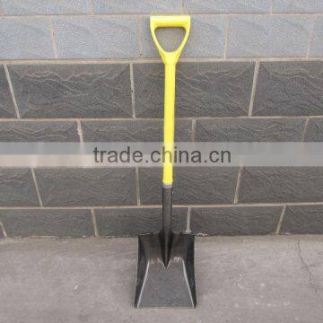 Solid fiberglass short handle shovel