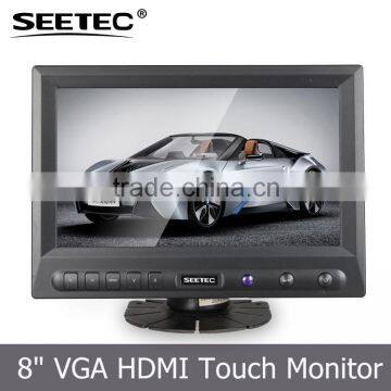 8" tft color screen touch panel small portable display stand bracket mounting taxi lcd monitor