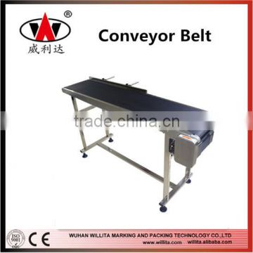 Economic automatic stainless steel rubber belt conveyor for packs