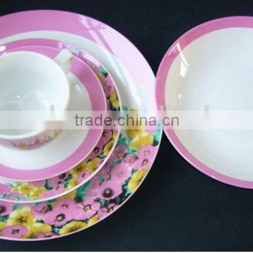 Christmas coupe shape dinnerware royal porcelain dinner set