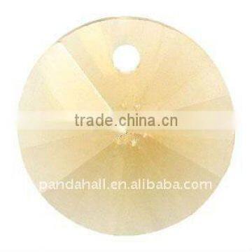 6428 Xilion Rivoli Pendant, Austria Crystal, 246_Lt. Colorado Topaz, 6mm in Diameter(SWAR-6428-6MM-246)