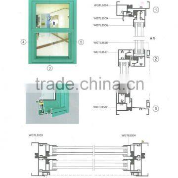 High quality aluminium energy-saving vertical sliding casement window TFFC-25