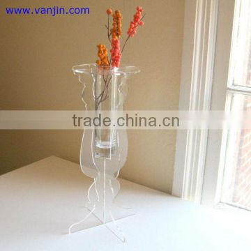 JLP customized acrylic lucite flower vase