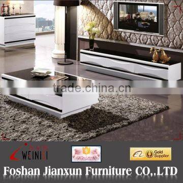 861# Hot sale 4drawers high gloss white tv stand furniture for living room