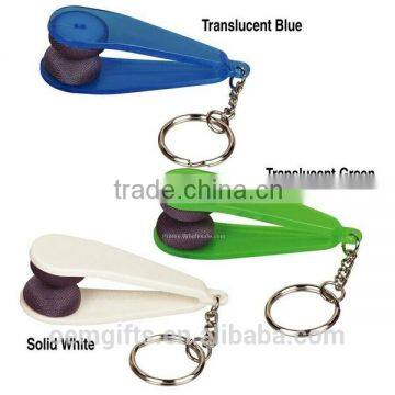 Promotional Micro Fibre Spectacles Cleaner Eyeglass Cleaner With Key Chain