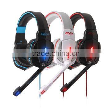 Colorful plastic good sound stereo gaming headset with microphone