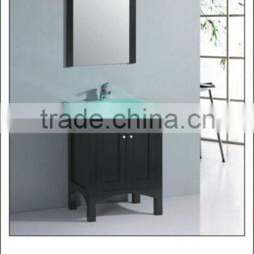 24" glass basin bathroom vanity