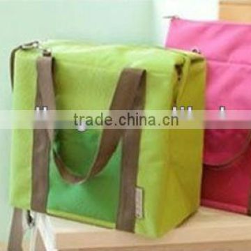 Bright color picnic keep warm/cooler bag in large capacity with long strap