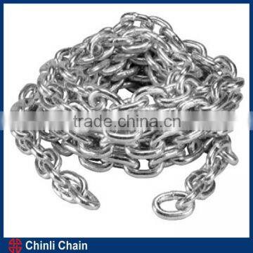 English standard electro galvanized mild steel short link chain