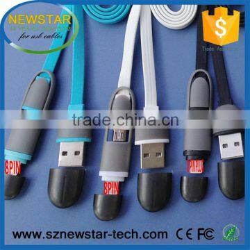 High Quality 2 in 1 Retractable Usb Cable With Charging and Data for Iphone and Android Smartphones Quality Choice photo-5