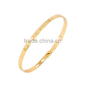 Memories Bangles With Customize Design Word 'HAKUNA MATATA' With 4mm/7mm Width photo-3