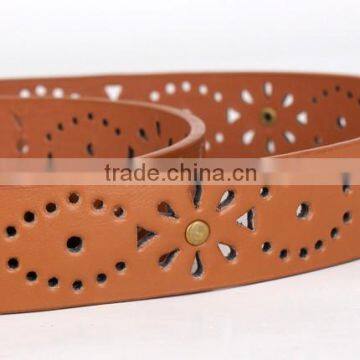 Brown Rivet Studded Belt For Female Leather SWF-15062934 photo-5