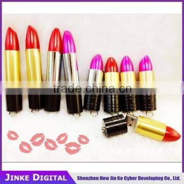 Newest metal pretty lipstick shape usb flash drive, usb flash drive 3.0