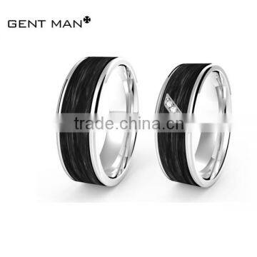 Wholesale jewelry comfort fit 925 silver carbon fiber couple ringssaudi arabia gold wedding ring price