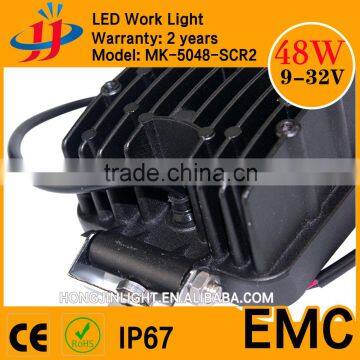 High Quality Super Bright 48 Watt Working Led Lights 12v Offroad IP67 Waterproof Led Headlight