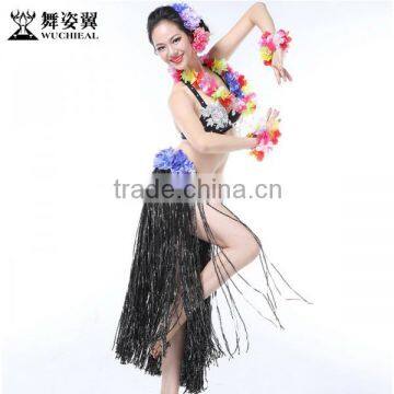 Wuchieal Sexy Hawaii Hula Skirt Costume, Belly Dance Costume in Festival Ceremony photo-5