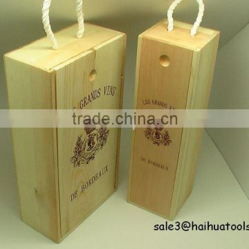 Tung WOOD wine box with silk screen printing one and two bolltes