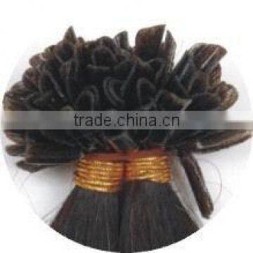 silky straight nail-tip human hair extension/nail-tip human hair/hair products/hair extension