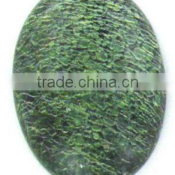 30x22mm green oval zebra jasper big oval cabochon